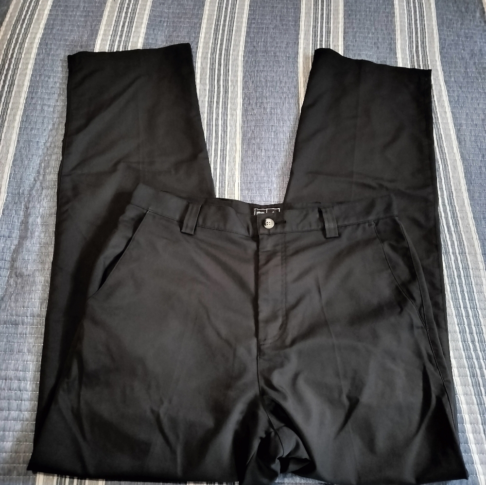 Adidas Men's Golf Black Pants Dress Trousers.
